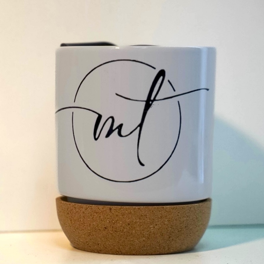 Taza Cerámica de Café con fondo de Corcho